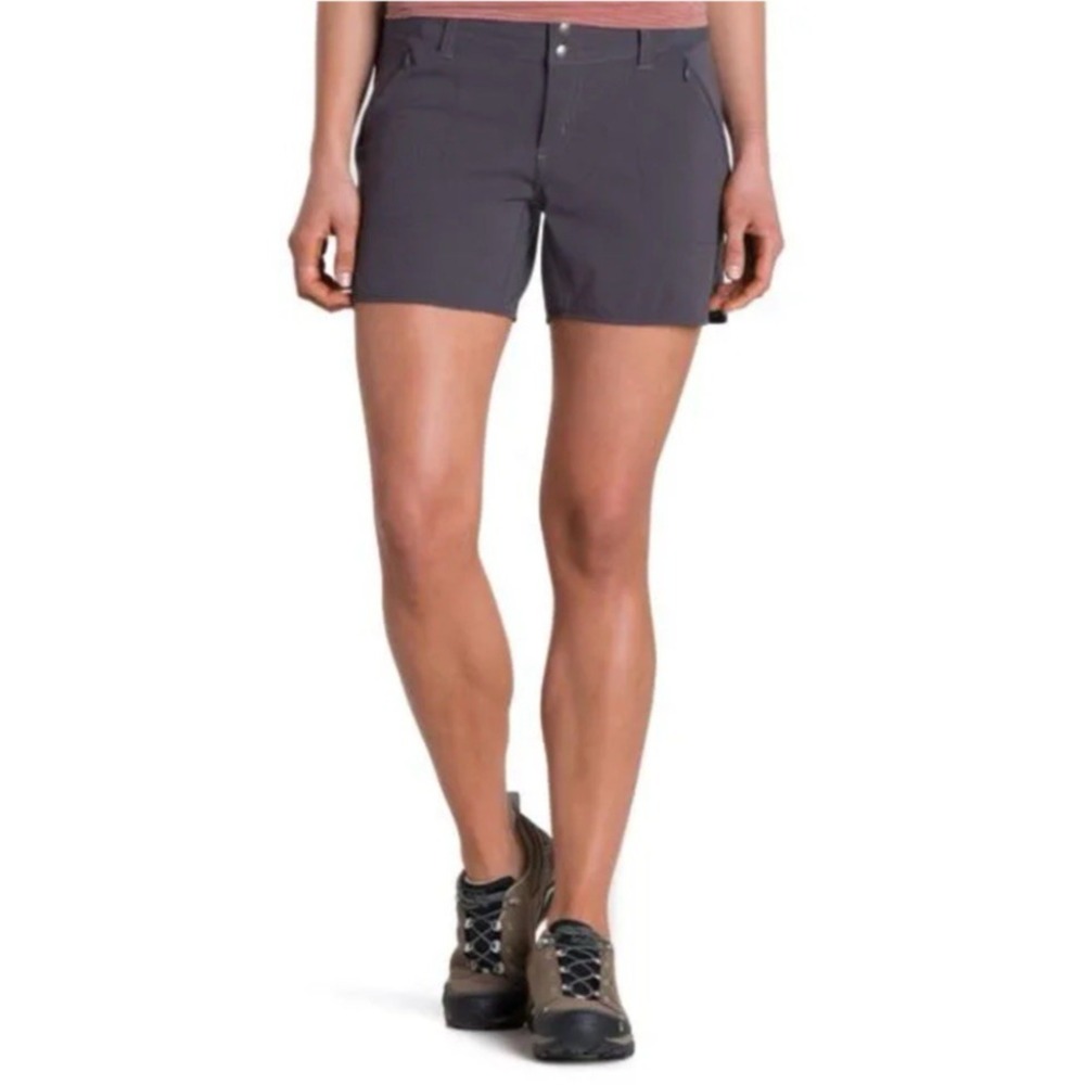 Kuhl‎ Size 6 Stratus Shorts Carbon Gray Ripstop Stretch Wicking Hiking Cargo